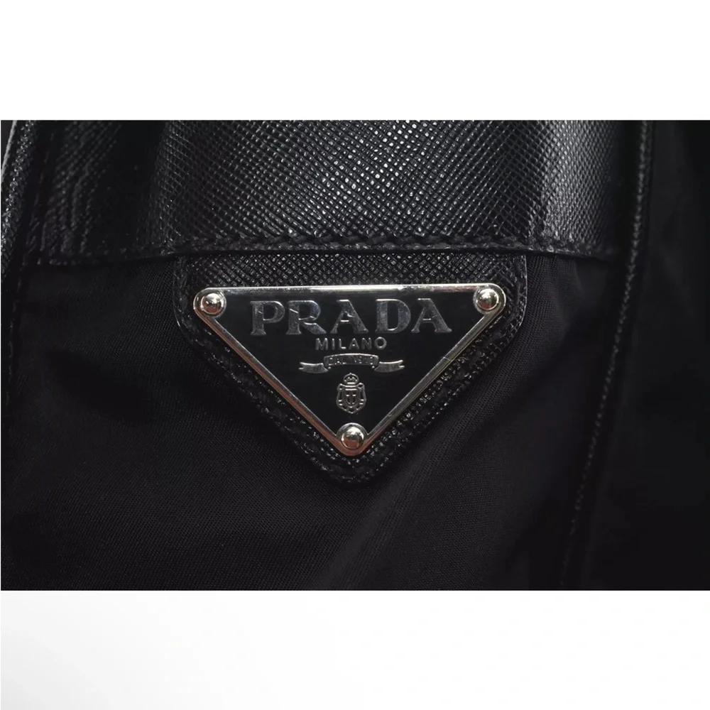 Prada Black Nylon Crossbody Messenger Bag